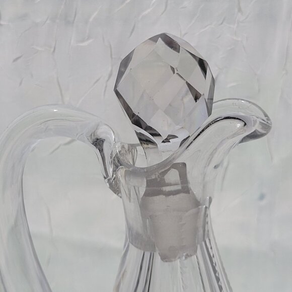 Cut Glass Crystal Cruet Decanter With Stopper - Picture 8 of 14